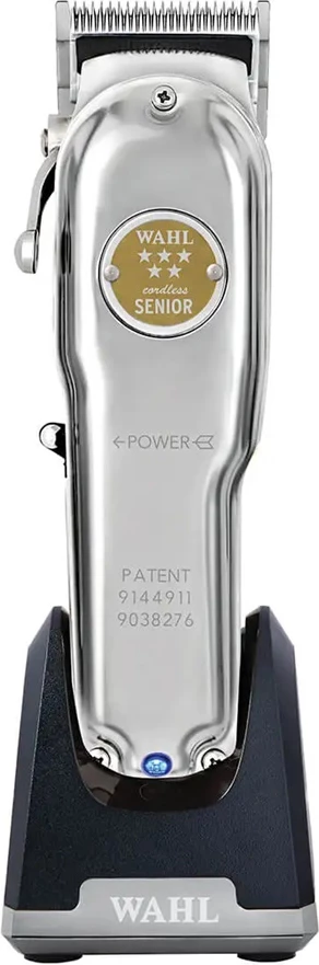Brezžični strojček za striženje za moške Wahl Senior Cordless Metal Edition, srebrn