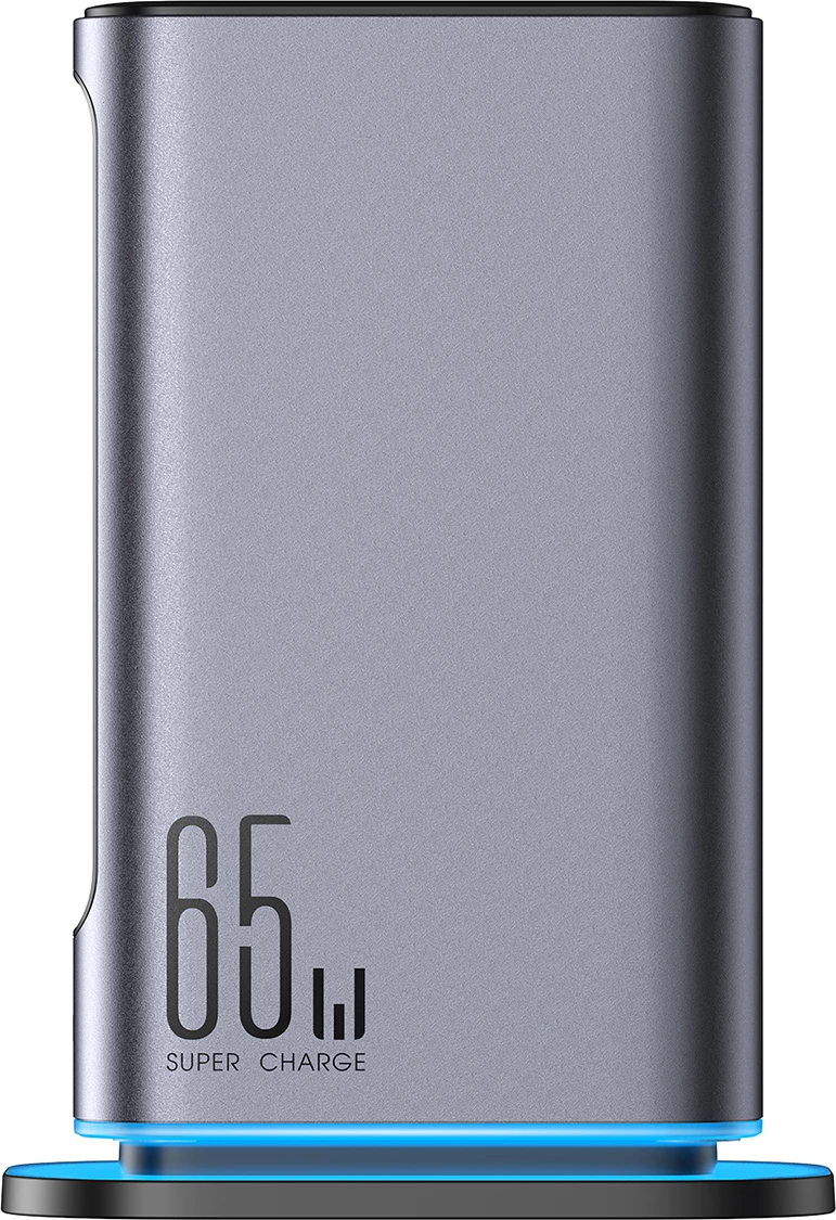 Stenski polnilec 65 W, 4x USB-C, 2x USB-A, GaN, temno siv, Joyroom JR-TCM02