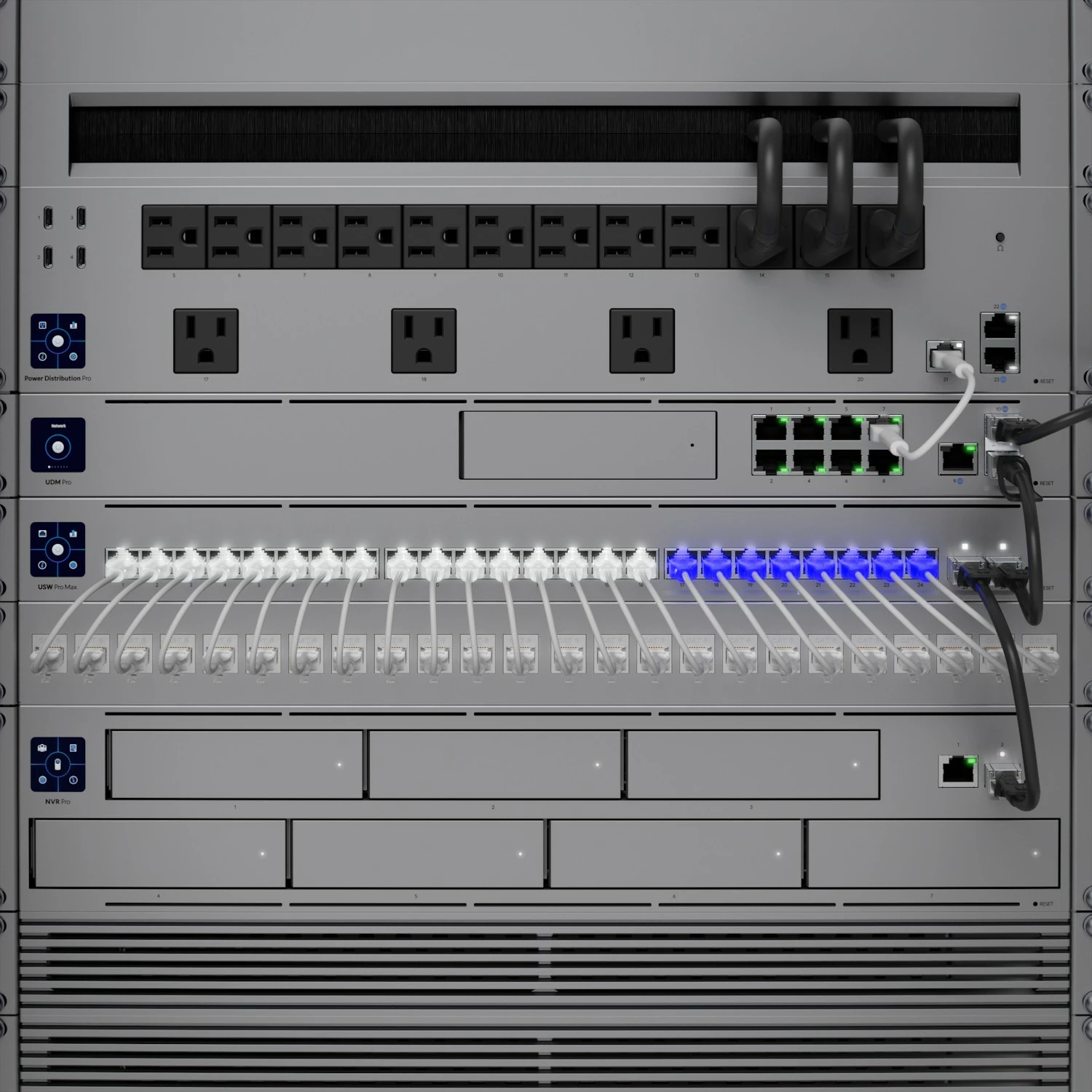 Stikalo Ubiquiti Pro Max 24, L3, 2,5G Ethernet (100/1000/2500), 1U za vgradnjo v rack