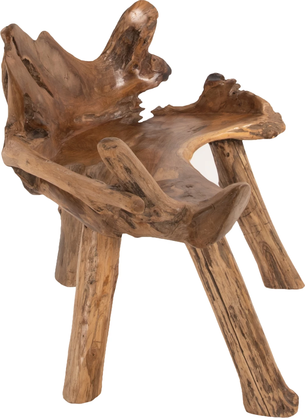 Stol iz tikovega lesa FH9348, naravna barva, 120x88x80 cm