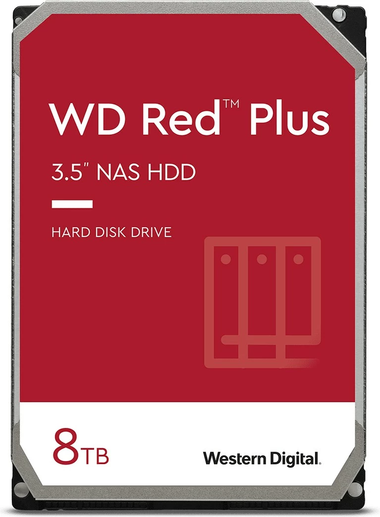 Trdi disk Western Digital Red Plus, 8 TB, 5640 RPM, 256 MB, 3,5", Serial ATA III