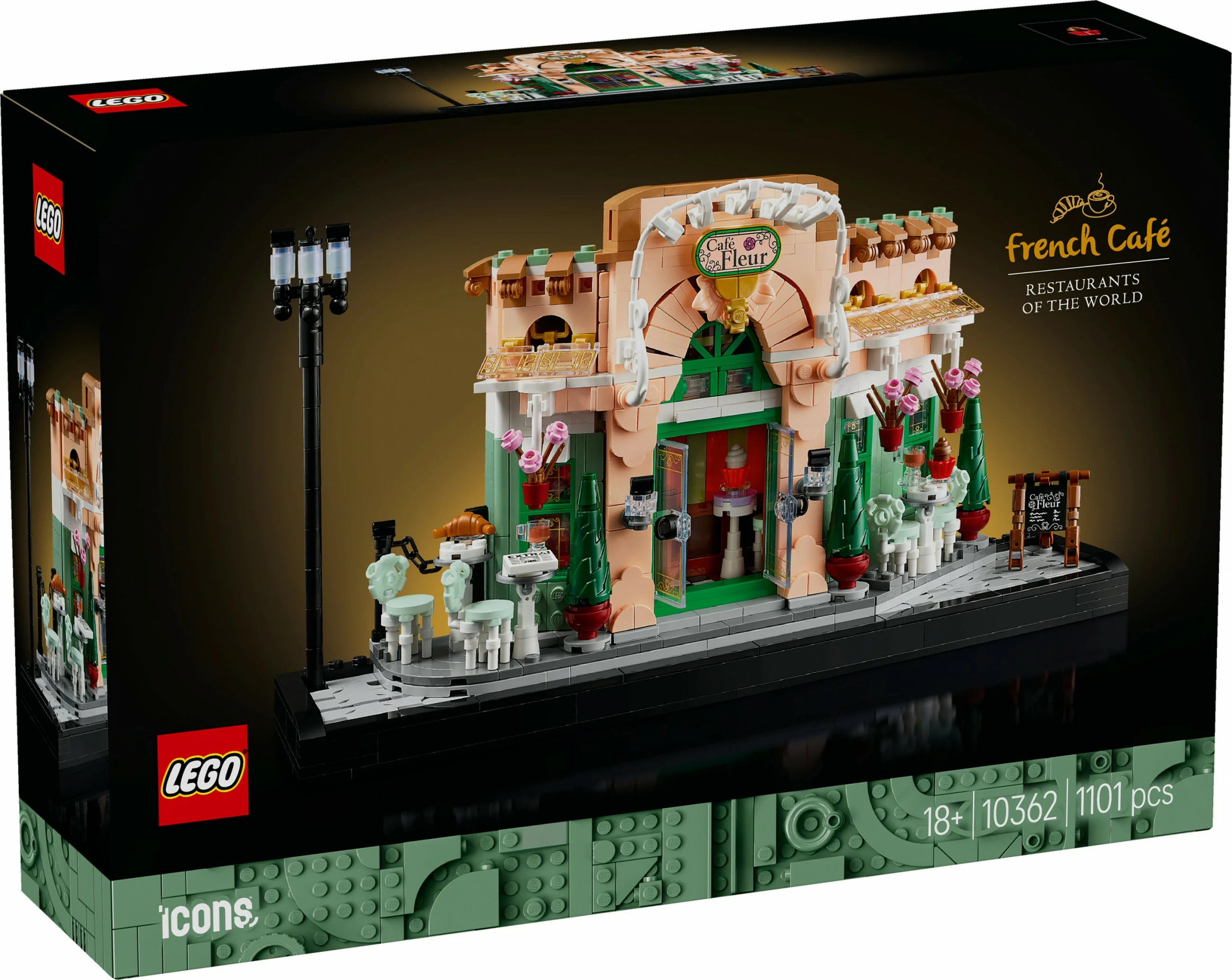 Model podrobne francoske kavarne LEGO French Café, 1101 kosov, plastika, večbarven