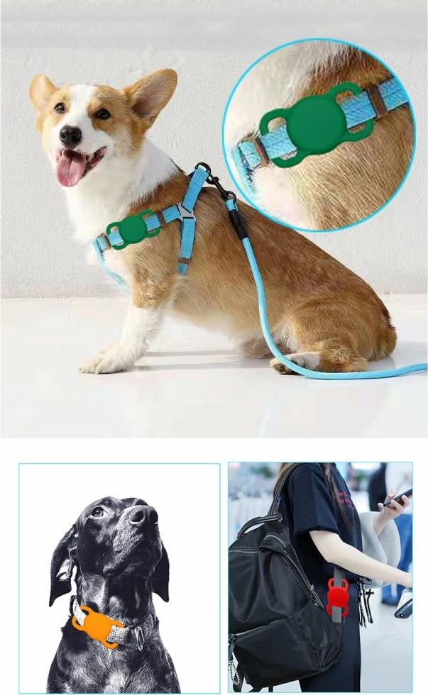 Ovitek za Apple AirTag, silikon, črn, Tech‑Protect Smooth