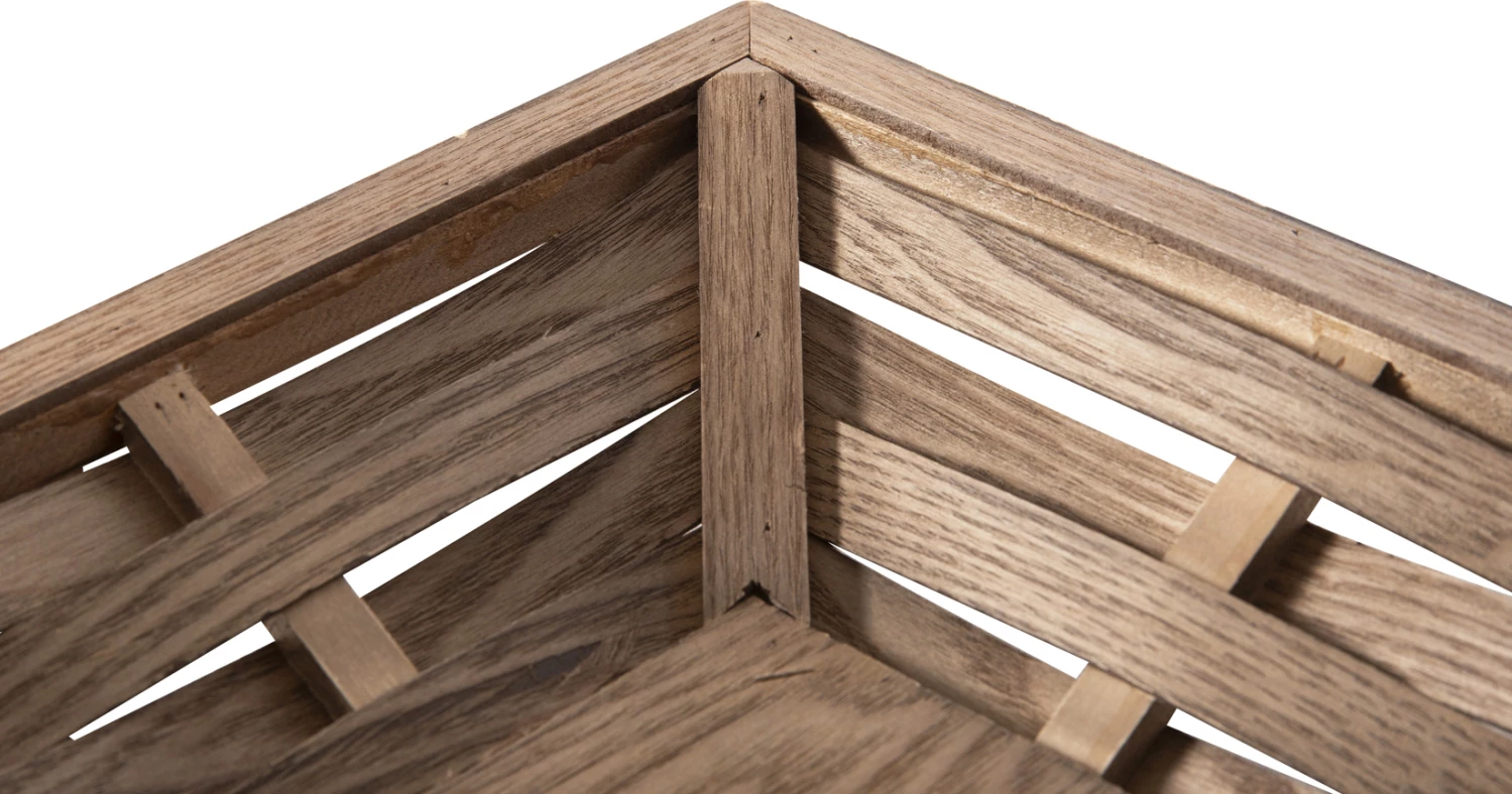 Kvadraten pladenj za serviranje FH4229, borov les in MDF, 36x36x6 cm