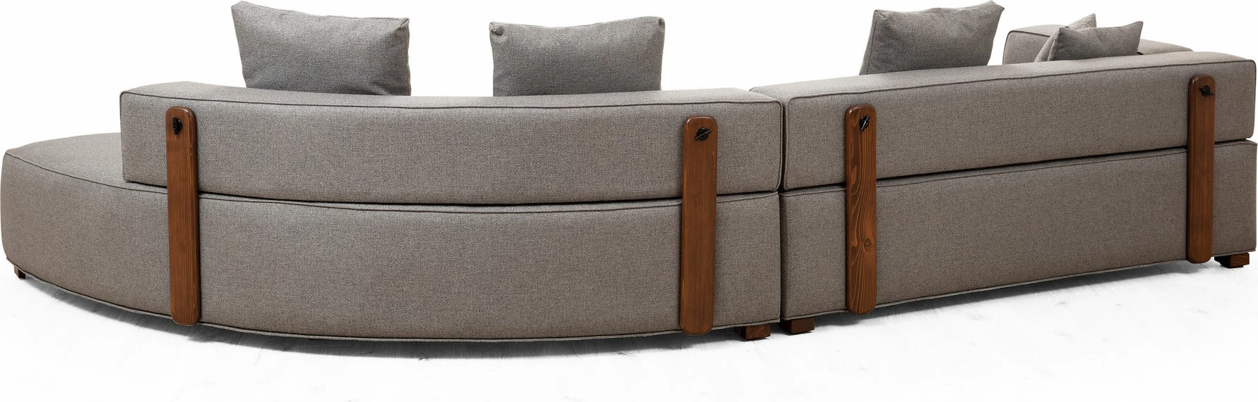 Kotna sedežna garnitura Gondol-1 (L3-CHL), Atelier del Sofa, siva