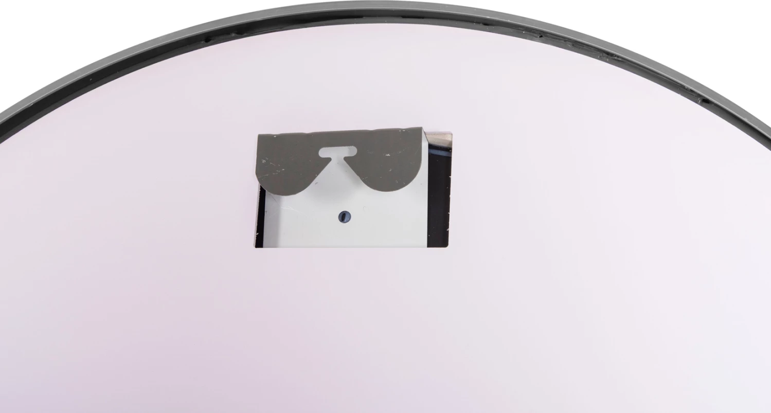 Okroglo stensko ogledalo FH9580.40 aluminijasto v sivi barvi z LED osvetlitvijo Φ60x3cm