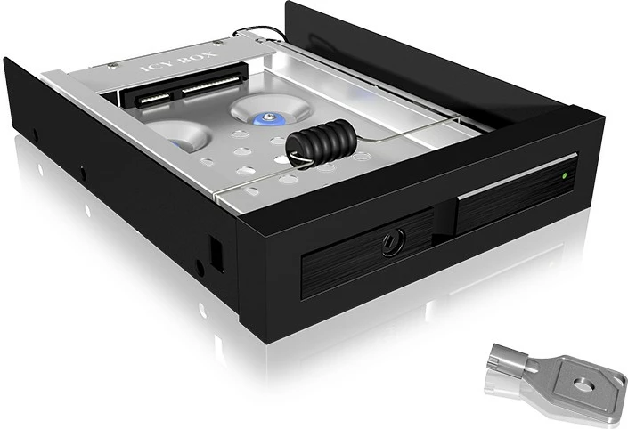 Ohišje ICY BOX IB-2217ASTS, 3,5", za 2,5" SATA SSD/HDD, aluminij, črn