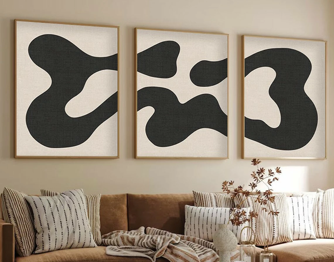 Dekorativna slika z MDF okvirjem (3 kosi), Wallity Huhu199, 50x70
