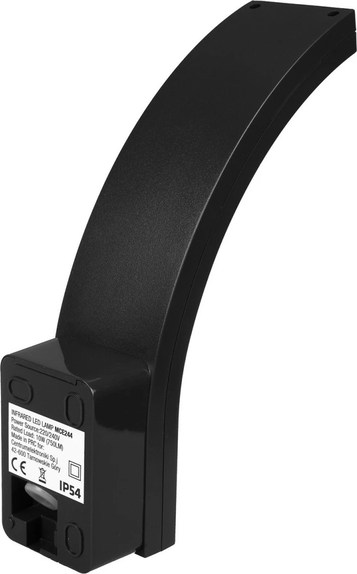 LED svetilka z gibljivim senzorjem Maclean MCE244B, 10W, 750 lm, IP54, črna
