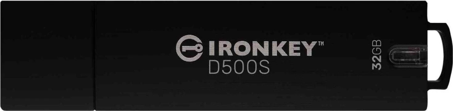 USB ključ z napredno zaščito 32GB, Kingston IronKey D500S, FIPS 140-3 Level 3, 256-bit, črn