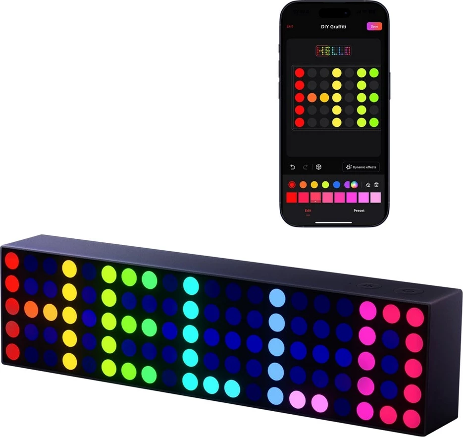 Pameten LED panel YEELIGHT Cube Lite Gaming, večbarven, črn