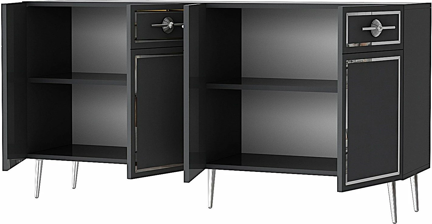 Konzola (antracit in srebrna) Belly KB150 Skye Decor