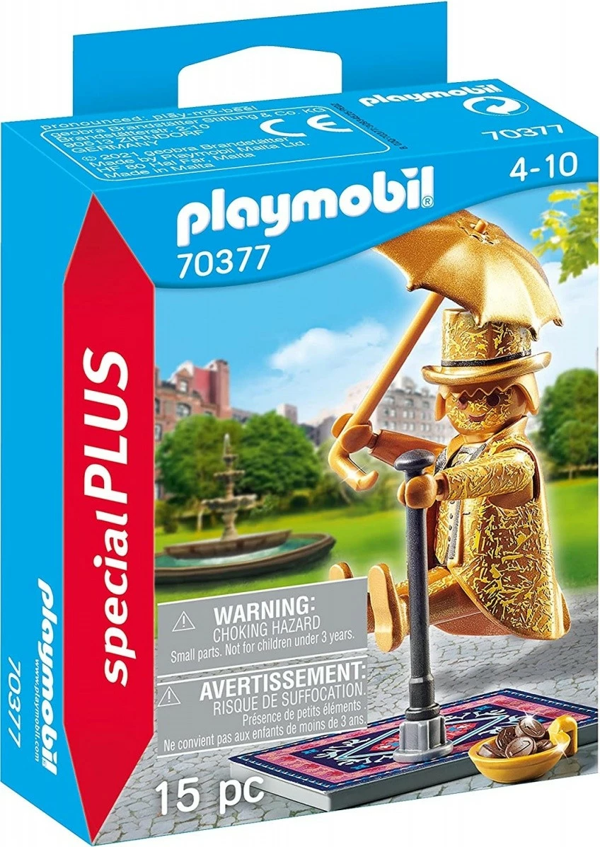 Figura uličnega umetnika, Playmobil Special Plus 70377, zlata