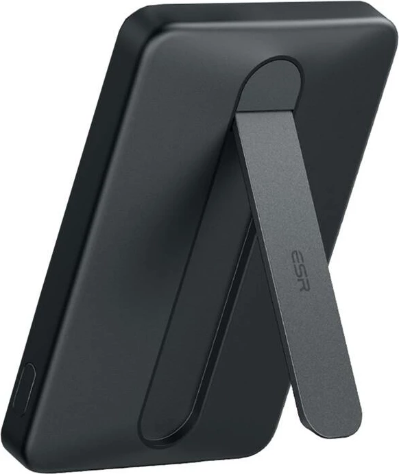 Brezžični polnilec z nosilcem ESR Qi2 MagSlim 5000 mAh, črn