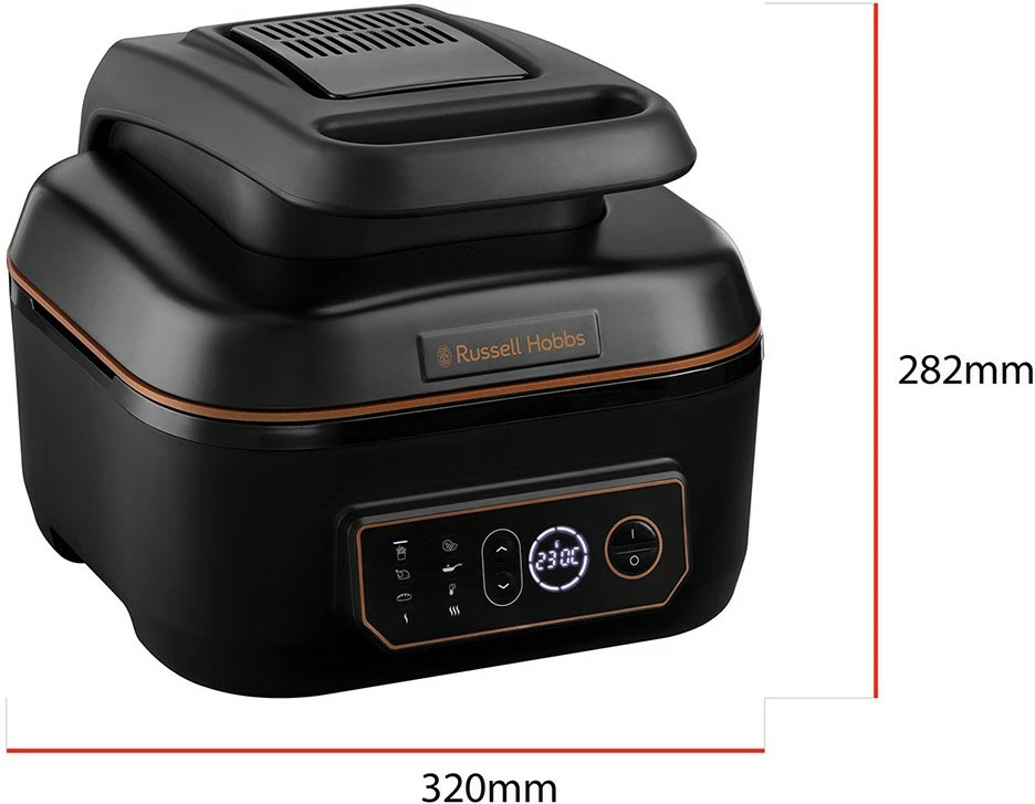 Večfunkcijski zrakarski in žar Russell Hobbs SatisFry Air & Grill, 5,5 L, 1745 W, touch, črn
