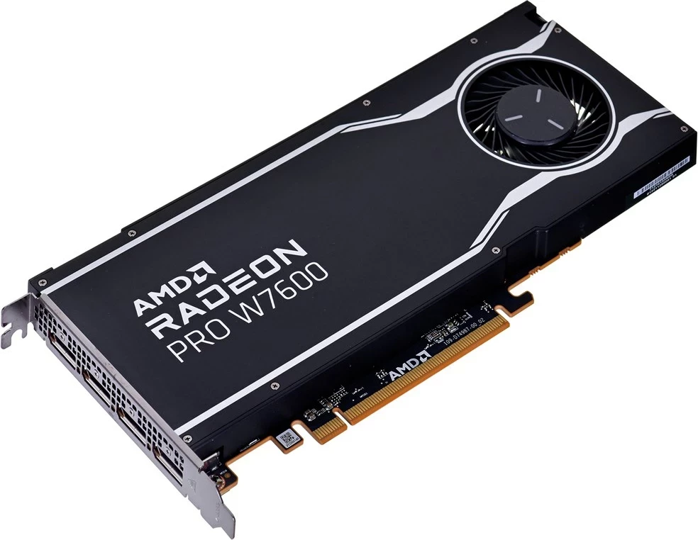 Grafična kartica AMD Radeon Pro W7600, 8 GB GDDR6, črna