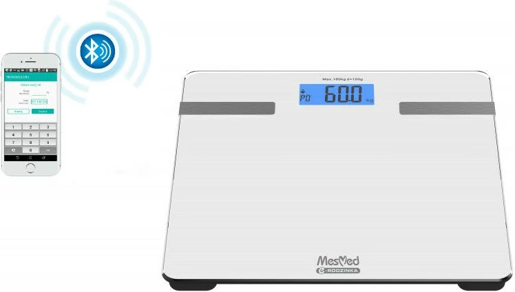 Elektronska tehtnica Mesmed MM-810 BLT, Bluetooth, bela