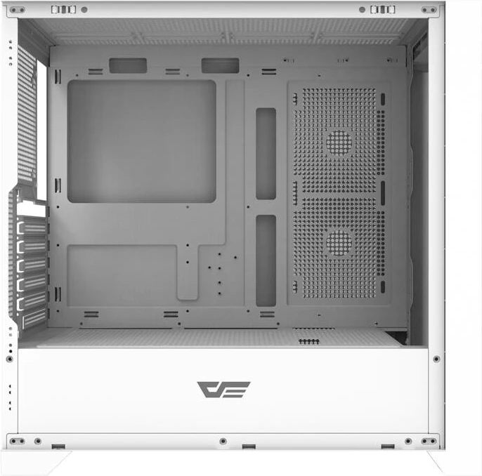 Računalniško ohišje Mid Tower, Mesh, 4 RGB ventilatorji, kaljeno steklo, belo, Darkflash DRX90