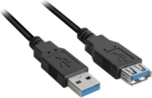 USB podaljšek SHARKOON 3.0, 2 m, črn