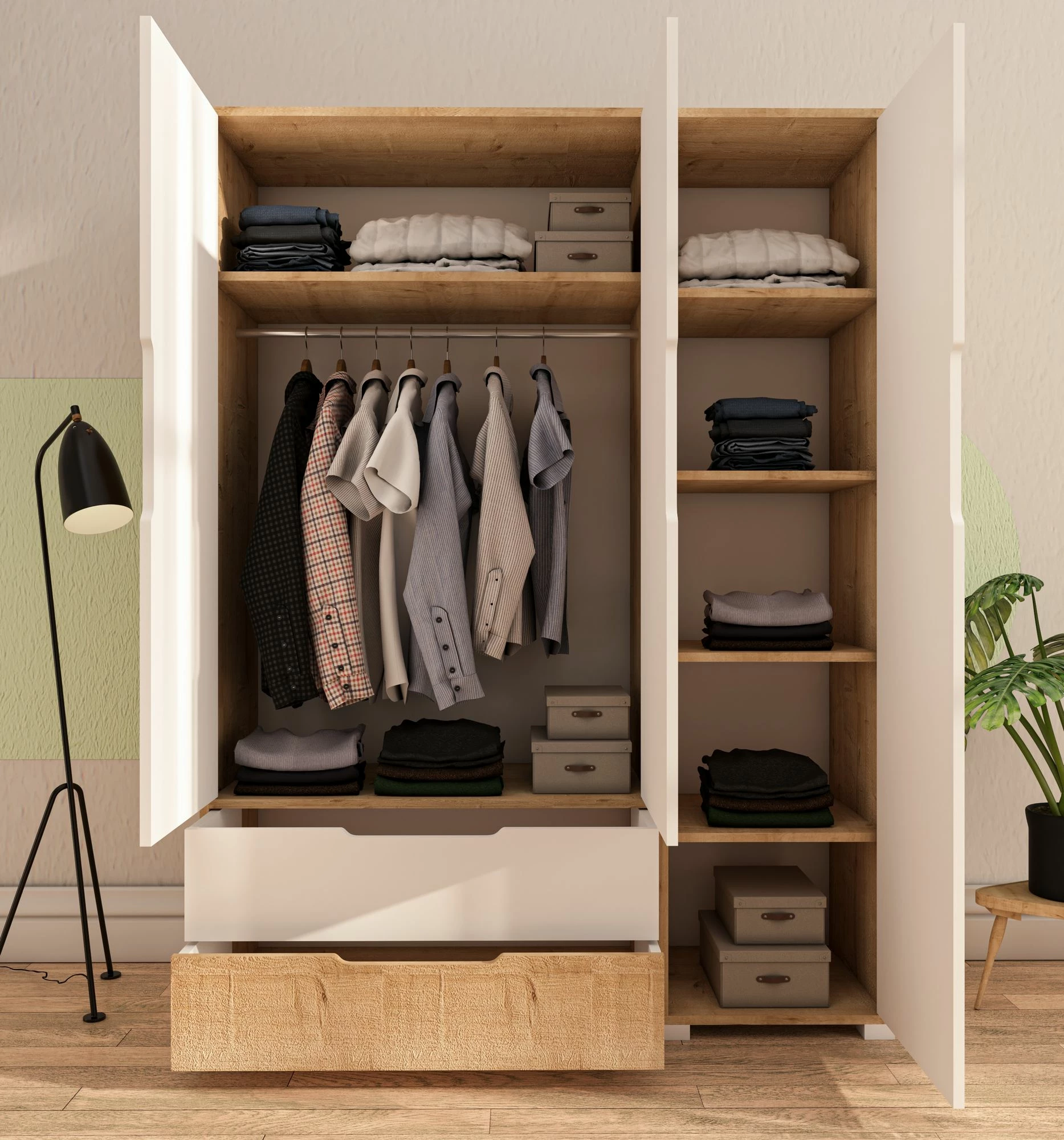 Omara Skye Decor, Flora 137, safirni hrast in bela