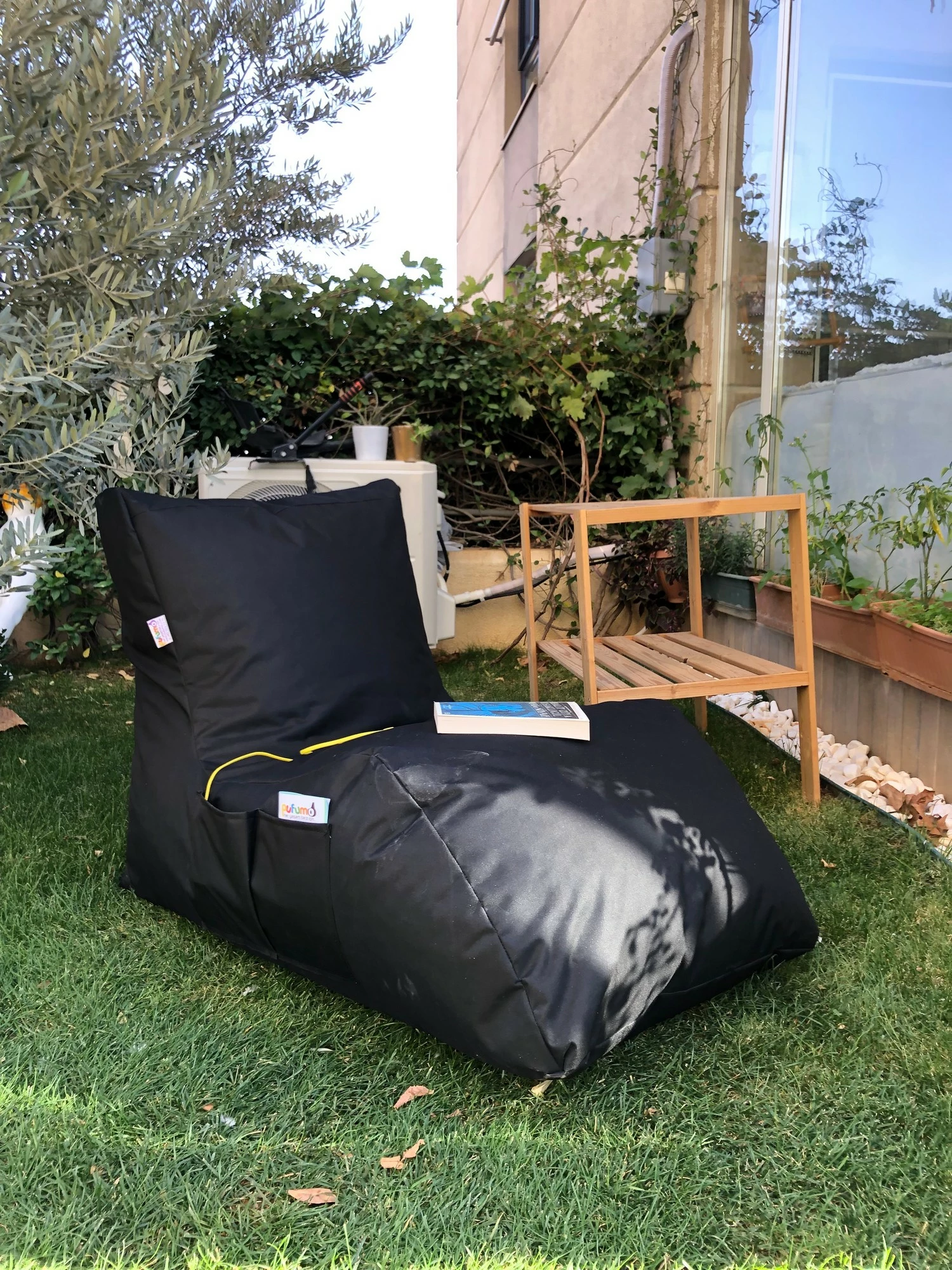 Sedežna vreča Daybed Atelier del Sofa, črna