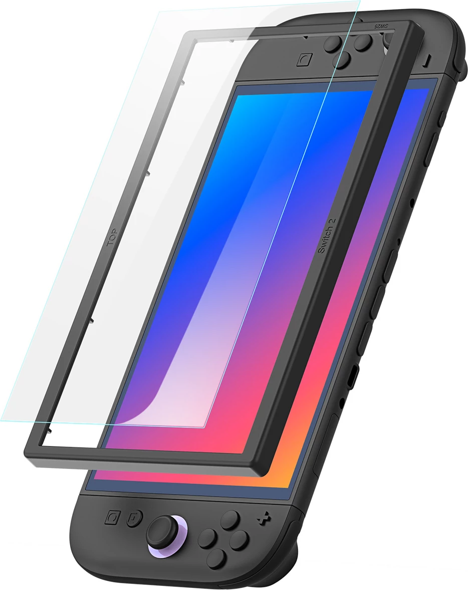 Zaščitno kaljeno steklo HD za Nintendo Switch 2, Dux Ducis, 9H, 92% prosojnost, montažni okvir
