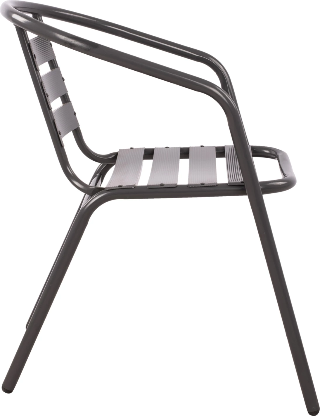 Fotelj Laura kovinsko siva z aluminijastimi rezinami FH5037.01