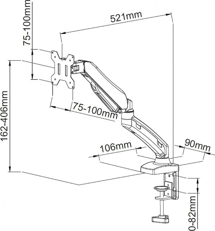 Nosilec za monitor L-11GD ART, Mount ART, namizni, 7 kg