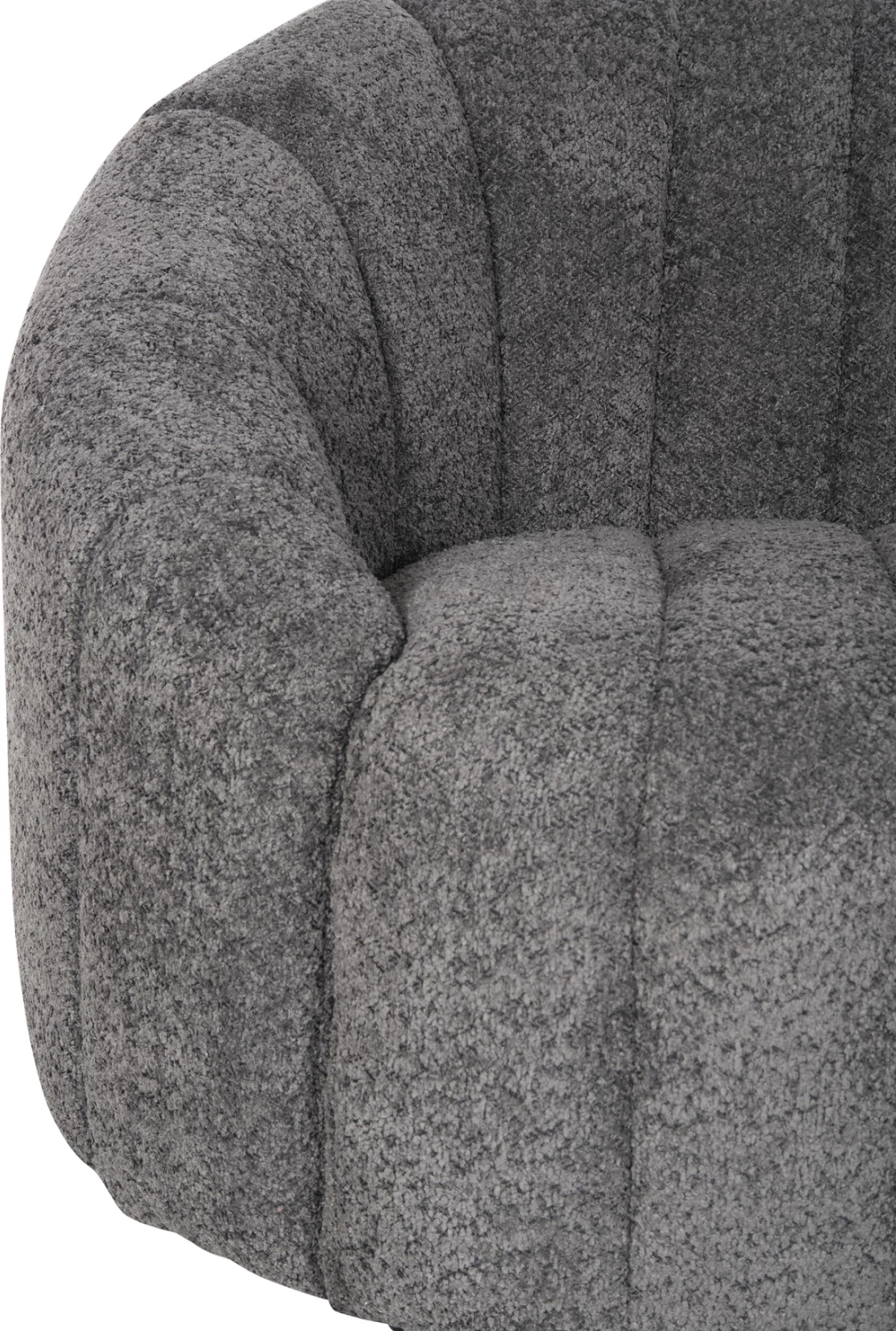 Dvosed kavč MOBY FH9595.01 iz sive boucle tkanine 145x82x67H cm