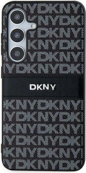 Zaščitni ovitek za Samsung Galaxy S24, DKNY Mono Stripe & Metal Logo, črn