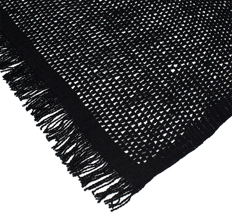 Mreža za senco makrame FOLEJA, črna, 4x4 m