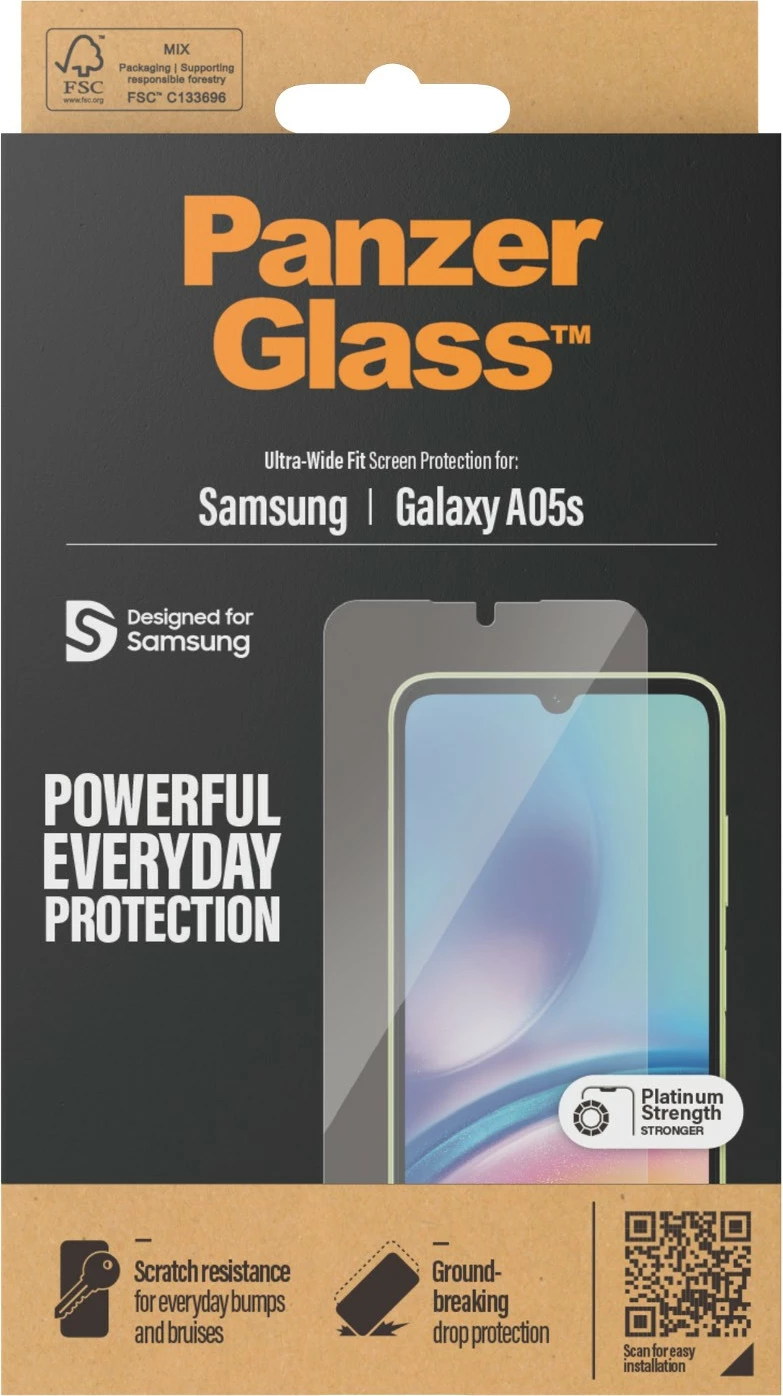 Zaščitno steklo za ekran Samsung Galaxy A05s, PanzerGlass, prozorno