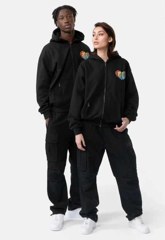 Duks z zadrgo Woven Signature Kani Life OS, Karl Kani, črn, uniseks