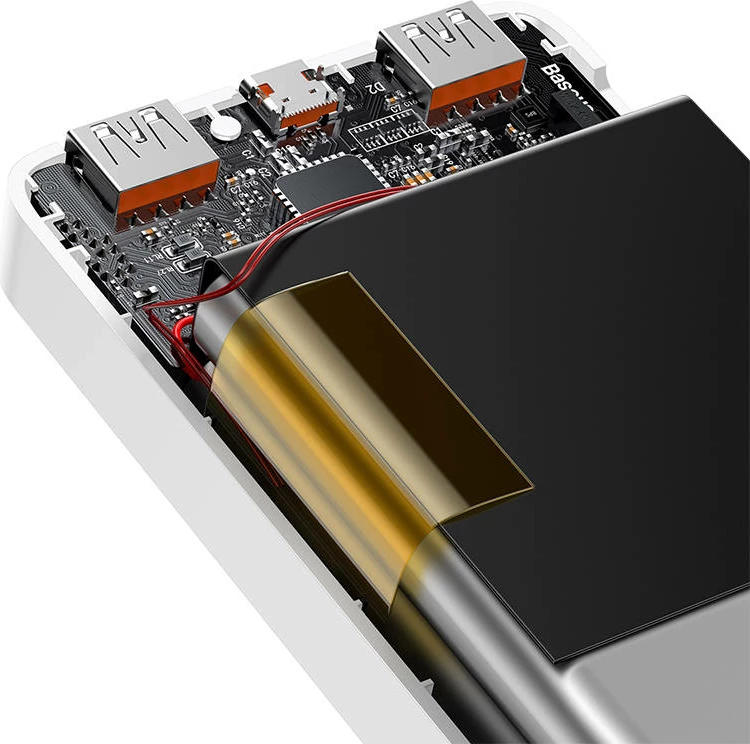 Powerbank 10000 mAh, 20W, bel — Baseus Bipow