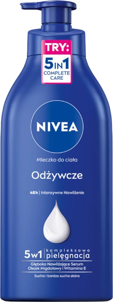 Negovalno mleko za telo Nivea Nourishing, 625 ml