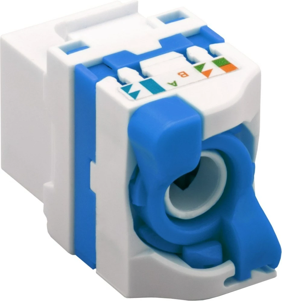 Jack RJ45 CAT 6a KeyStone, brez zaščite, bel - Techly