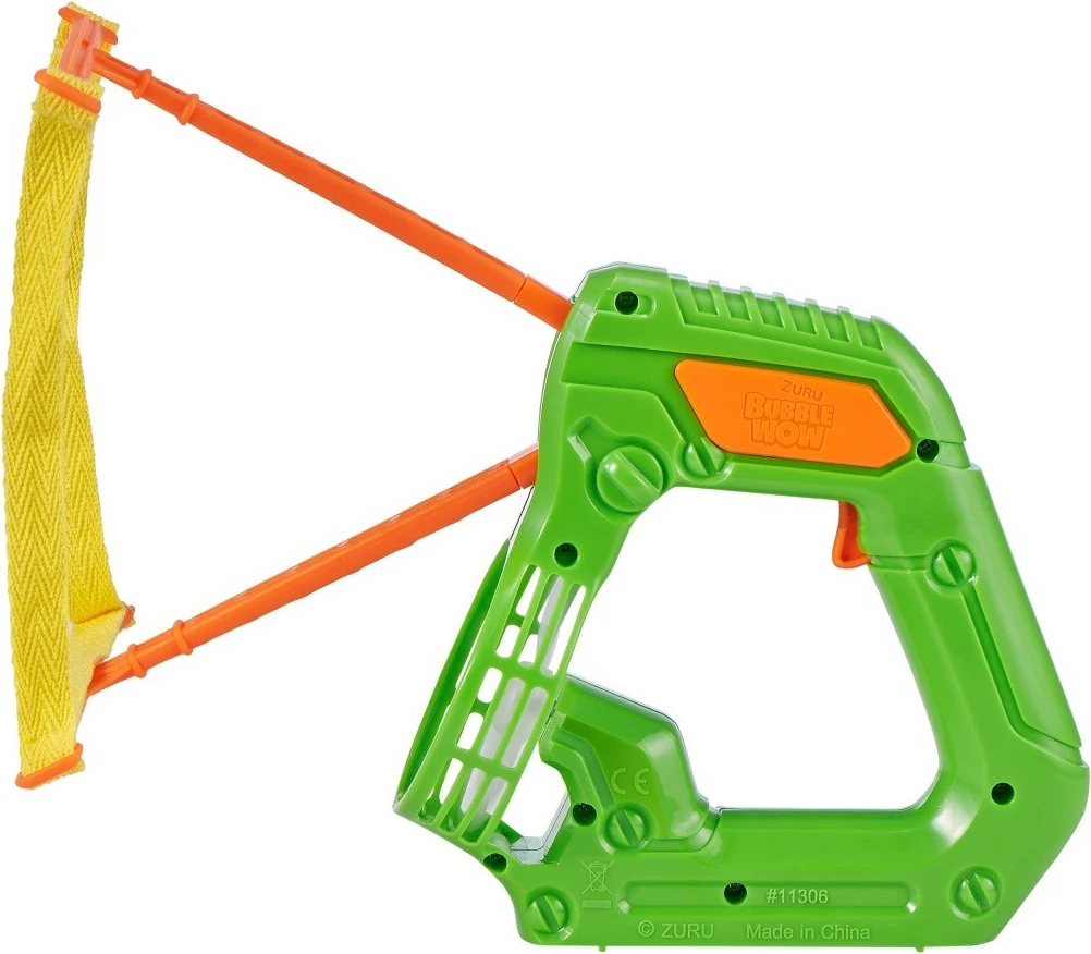 Igrača za mehurčke ZURU BUBBLE WOW Big-A-Bubbles Blaster, plastika, z raztopino, modra/zelena/oranžna