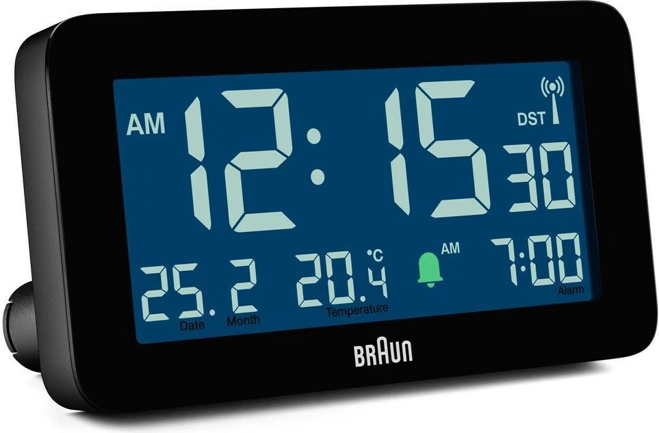 Digitalna budilka Braun BC10 DCF-B, črna