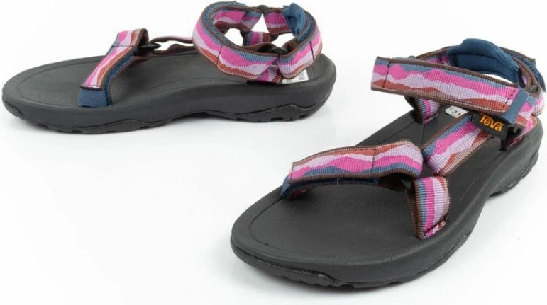 Otroške sandale Teva, črno/roza