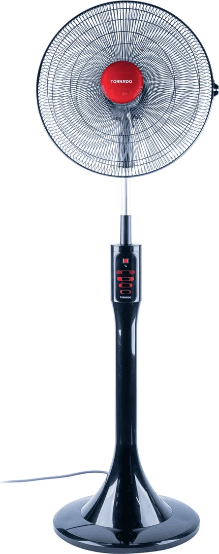 Stoječi ventilator Tornado EFS-111M, 3 hitrosti, standard, rdeč na črnem