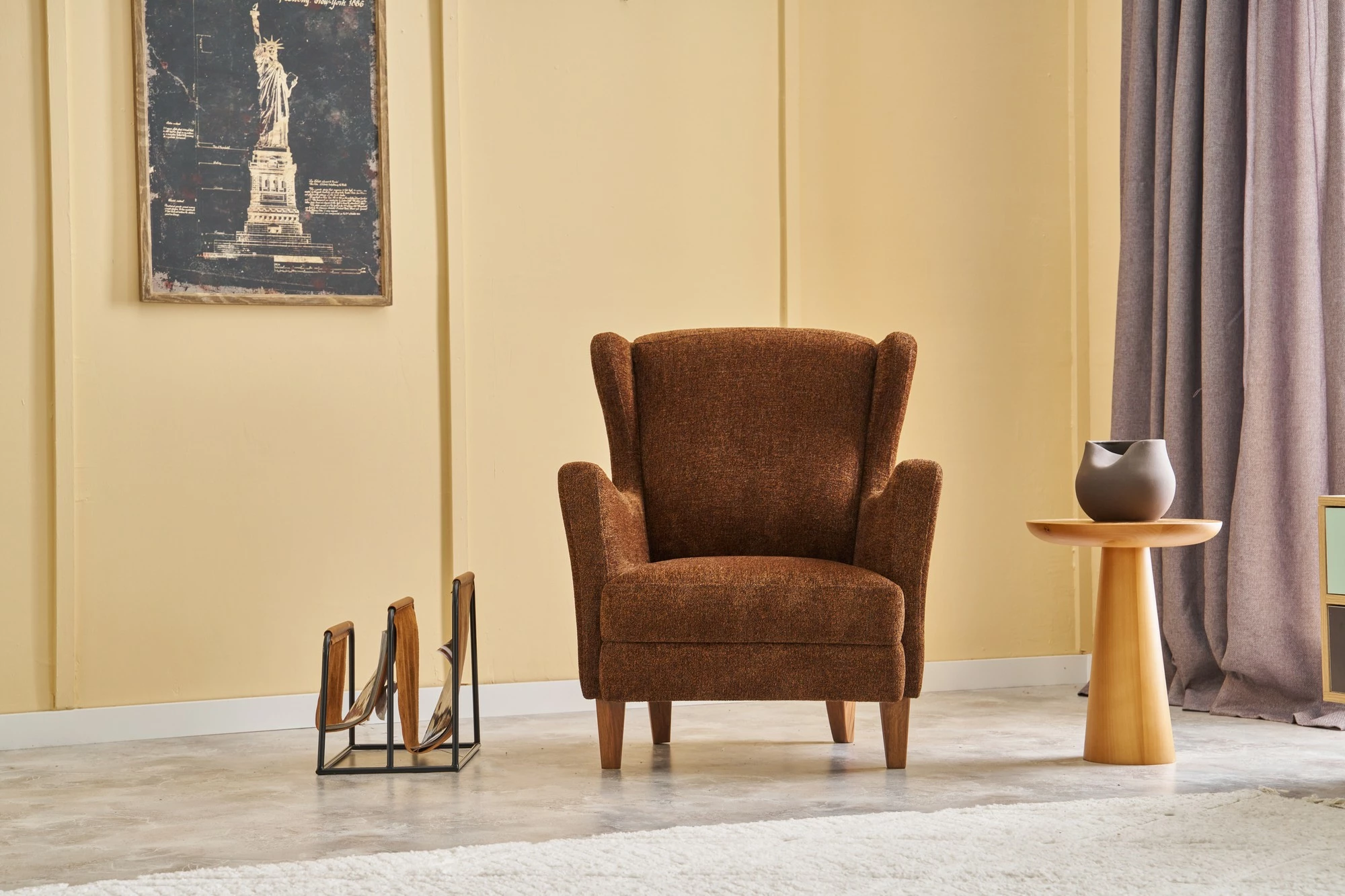 Kavč Wing Atelier del Sofa Lola Prestij, kavno-bakarna