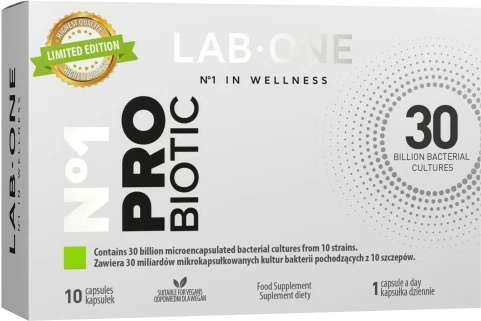 Probiotik prehransko dopolnilo LAB ONE N°1, 10 kapsul