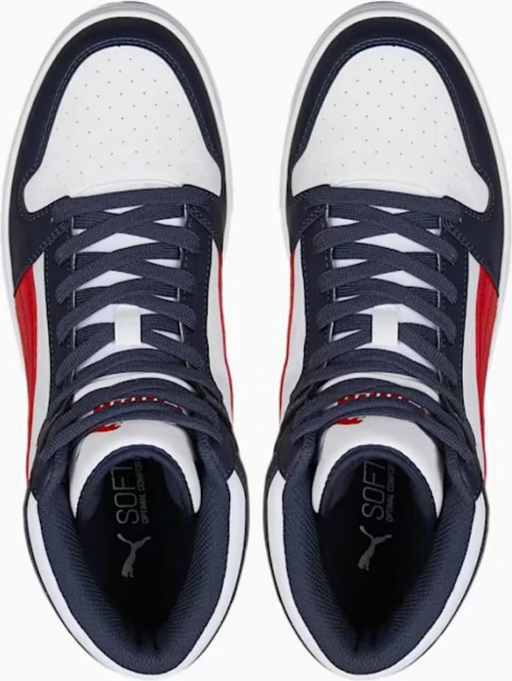 Superge za moške, bele z rdečimi in temno modrimi detajli, Puma