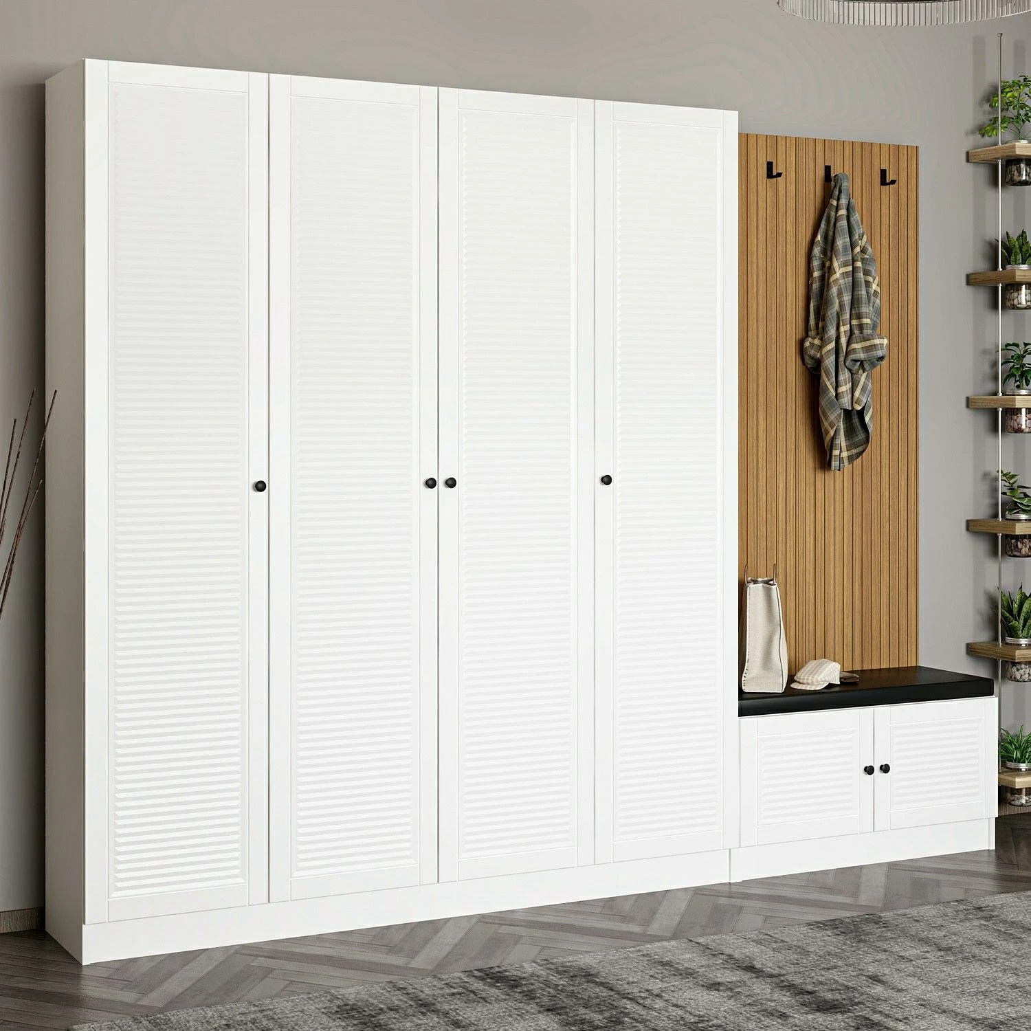 Stojalo za hodnik Skye Decor Noah - 8455, belo