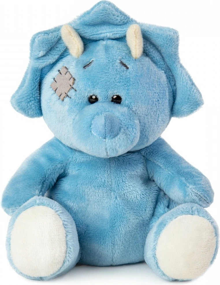 Plišasta maskota Triceratops Chill My Blue Nose Friends, 10 cm, modro/krem