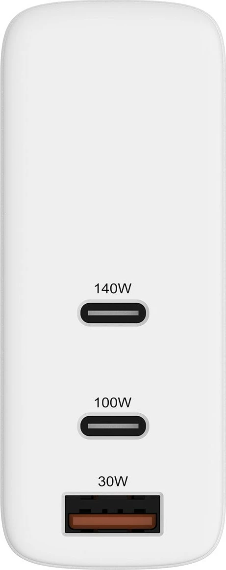 Univerzalni polnilec HyperJuice 140W GaN, Targus, 2x USB-C, bel