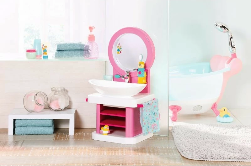 Set dodatkov za umivanje zob Baby Born Toothbrushing Vanity, Zapf, 827093-116719, večbarven