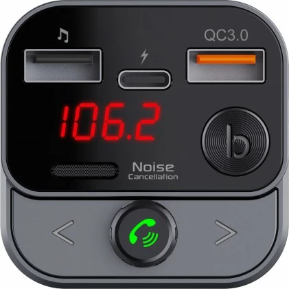 FM predvajalnik za avto ART MP3TR FM-84B, Bluetooth, USB QC3.0, LED zaslon, črn/grafit