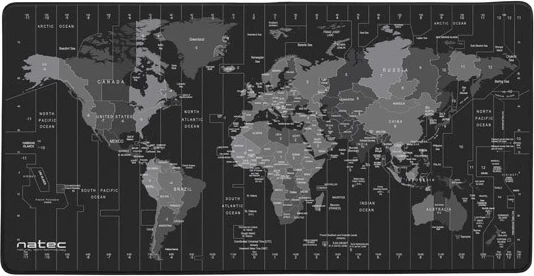 Mauspad Time Zone Natec, črn/siv