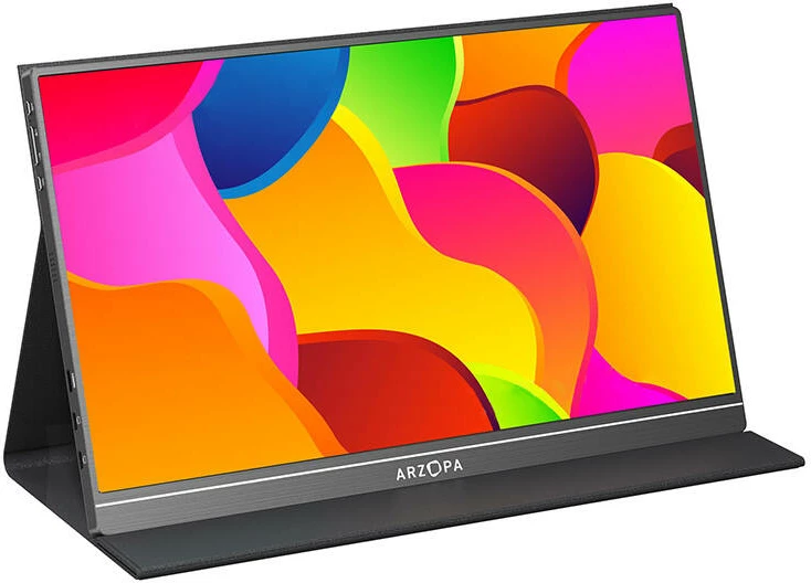 Prenosni monitor 15,6" Full HD z vgrajenimi zvočniki, Arzopa S1 TABLE, črn